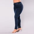 thumbnail image 6 of Plus Size Pull On Jegging Stretch Slim Denim Skinny Jeans Pants High Waist Pencil Trousers, 6 of 8