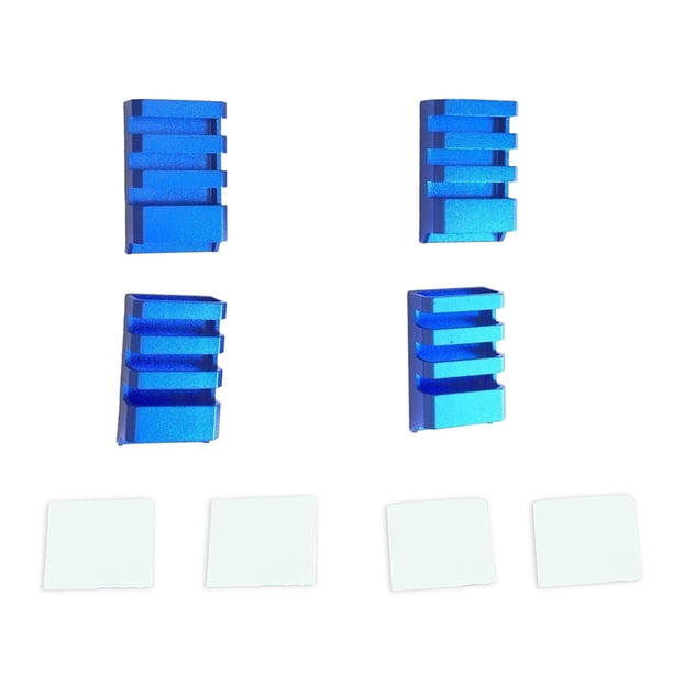 Bewildely 4 piezas de aleación de aluminio Control remoto Controlador de velocidad electrónico Estuche protector Piezas reemplazables Kits de construcción modelo Azul