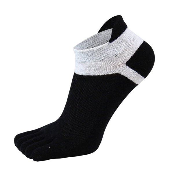 Calcetines deportivos de cinco dedos para mujer, de jacquard, multicolor, cómodos y transpirables