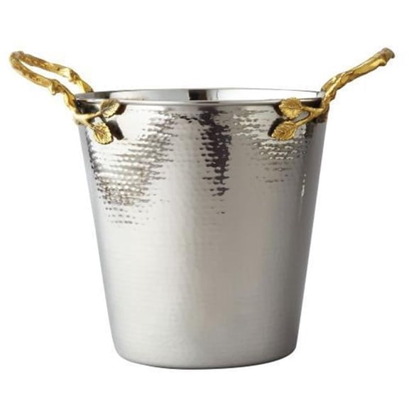 Leeber 70026 11.5 in. Golden Vine Hammered Wine Bucket