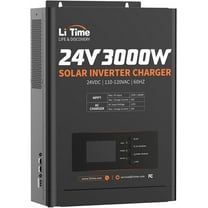 LiTime 24V 3000W All-in-One Solar Inverter Charger | 60A MPPT Solar Controller | Pure Sine Wave Output | Uninterrupted Power Supply | RS485 Communication | Home Energy Storage, Off-Grid Solar System