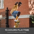 thumbnail image 2 of DOQAUS Bluetooth Headphones Over Ear, 90 Hours Playtime Wireless Headphones with 3 EQ Modes, Noise Isolating HiFi Stereo Headphones with Deep Bass, Microphone, Soft Earpads for Cellphone/PC (Black), 2 of 5