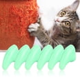 thumbnail image 3 of 100PCS Pet Cat PVC Crystal Nail Cover Paw Claw Cap Grooming Accessory (Fluorescent Green M), 3 of 9