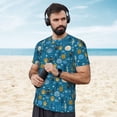 thumbnail image 4 of Wukai Cute Colorful Owls And Trees Print Men's Short-Sleeved Mesh T-Shirt,Quick-Dry Short Sleeve Workout T-Shirt-Medium, 4 of 8