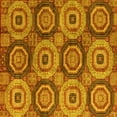 thumbnail image 1 of Ahgly Company Machine Washable Indoor Square Oriental Yellow Modern Area Rugs, 7' Square, 1 of 4