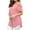 Pink, variant on Plus Size Womens Tops Tunic Crew Neck Short Sleeve Cold Shoulder Loose Comfy Casual Tops Blouse