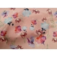 thumbnail image 4 of oneOone Cotton Poplin Peach Fabric Flower & Leaves Watercolor Fabric For Sewing Print Craft Fabric By The Yard 42 Inche Wide, 4 of 4