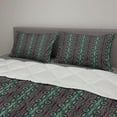 thumbnail image 2 of Vintage Comforter & Sham Bedding Set, Victorian Curls and Swirls with Geometric Rhombus Ornamental Illustration, 3 pcs Duvet Set Microfiber Filling Quilt, 5 Sizes, Sea Green Dried Rose, by Ambesonne, 2 of 4