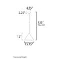 thumbnail image 6 of ET2 Lighting E20086-MW Abyss 1-Light LED Pendant - Matte White, 6 of 6
