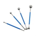 thumbnail image 3 of Juego de Herramientas Rascador - Kit de Bolas de Metal para Suavizar Juntas Herramienta de Sellado Profesional para Bordes de Baño, Cocina, Decoración de Esculturas de Arcilla, Azul, 4 Piezas, 3 of 5