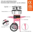 thumbnail image 4 of VEVOR Electric Cotton Candy Machine with Cart, 1000W Commercial Floss Maker with Stainless Steel Bowl, Sugar Scoop and Drawer, Perfect for Home, Kids Birthday, Family Party, Pink, 4 of 9