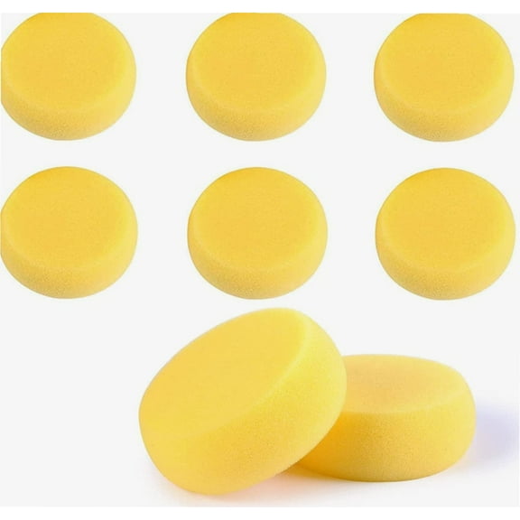 8 Pcs Round Painting Sponge 2.96inch Yellow Artist Sponges Watercolors Sponges for Face Painting Art Crafts