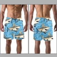 thumbnail image 3 of luoweisi Men's Beach Shorts Quick Dry Swim Trunks with Mesh Lining Shark L, 3 of 5