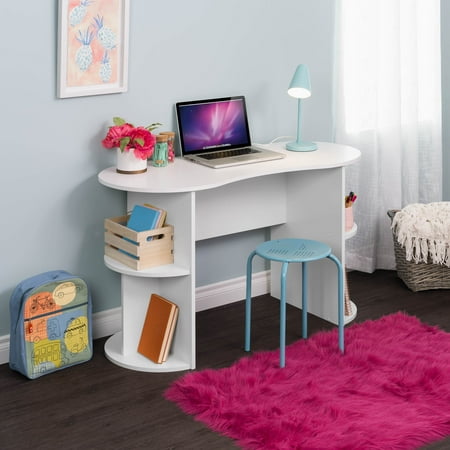 Prepac Kurv Compact Student Desk With Storage White Walmart Com