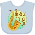 thumbnail image 3 of Inktastic Cute Saxophone with Musical Notes Boys or Girls Baby Bib, 3 of 4