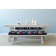 thumbnail image 4 of Floral Bench Cushion Set of 2, Abstract Style Modernistic Pattern with Delicate and Flowers, Standard Size Foam Pad and Decorative Cover, Indigo Pale Ruby, by Ambesonne, 4 of 4