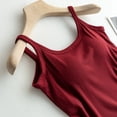 thumbnail image 6 of Tank Tops for Women Built In Bra , Work Out Tops Gym for Women , Tank Top With/ Built In Bra Solid Color Summer Chest Pad Bra Integrated Sports Inner Wear Outer Wear Sleeveless Top, 6 of 7