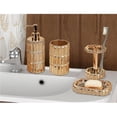 thumbnail image 1 of NuSteel GLTG-3456-SET4 4 Piece Glitz Gold Set Bath Collection  Resin with Gold Accent, 1 of 1
