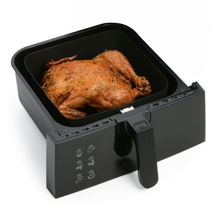 Fritaire Self-Cleaning Glass Bowl Air Fryer, 5 Qt, 6-in-1 Functions, BPA  Free, Rotisserie, Tumbler - Black