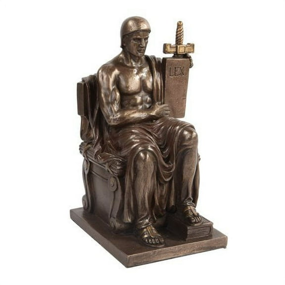 7.5 Inch Bronze Colored Authority of Law Man in Chair Figurine