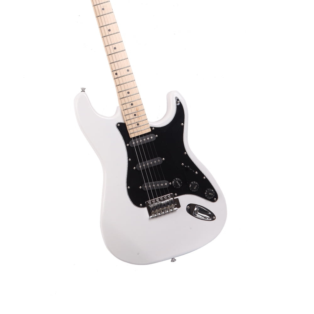 Stylish Guitar Kit with Black Pickguard White