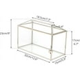 thumbnail image 3 of Small .‘‘ x .‘‘ x .‘‘ Glass Card Box with Slot & Lock for Wedding Reception Geometric Clear Envelops Box Suitable for x es Cards Gold (Slot Length cm) Handmade, 3 of 8