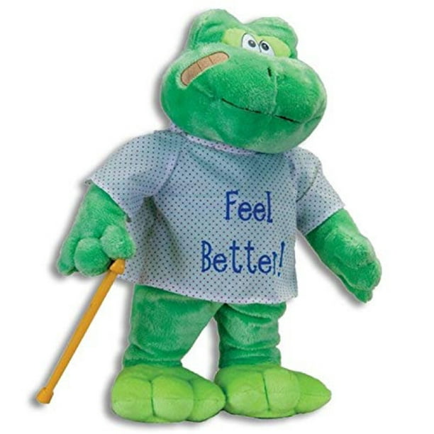 Animated Feel Better Singing Get Well Soon Stuffed Animal Frog Music and Motion 13 Inch