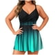 thumbnail image 2 of Traje de baño de bikini de verano con estampado de moda para mujer, con cojín en el pecho y sin soporte de acero, sin espalda, con tirantes, de nailon., 2 of 5