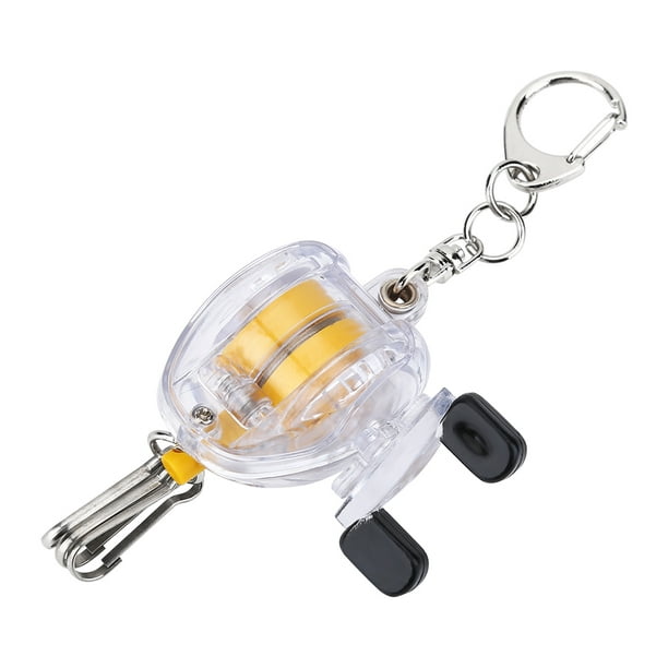 Walfront Portable Fishing Reel Keychain Key Ring With Retractable Steel Wire Belt Clip Lock Buckle, Keychain, Fishing Reel Key Ring