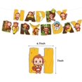 thumbnail image 4 of Cartoon Monkey Birthday Party Supplies, Includes Happy Birthday Banner, Latex Balloons, Cake Toppers for  Monkey Theme Kids Birthday Party Decorations, 4 of 6