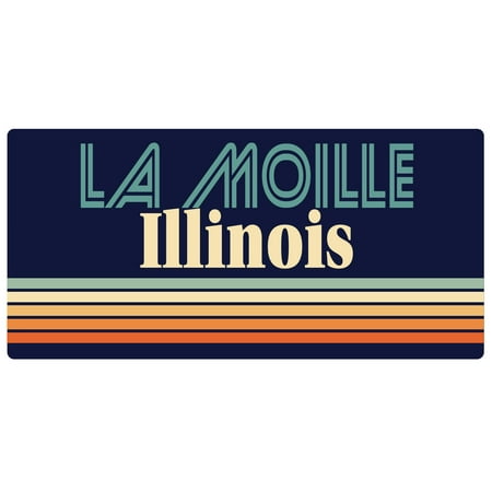 

La Moille Illinois 5 x 2.5-Inch Fridge Magnet Retro Design
