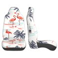 thumbnail image 2 of LAKIMCT Grey Flamingo Reflection Car Seat Covers Vehicle Front Seat Covers Universal Fit Seat Protector, 2 of 9
