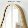 thumbnail image 5 of VITALOOM Irregular Wall Mirror 30"x16.5", Small Asymmetrical Mirror for Powder Room, Matte Gold Rust Proof Aluminum, Tempered Glass Wavy Mirror for Bedroom Makeup, Hallway & Aesthetic Room Decor, 5 of 8