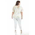 thumbnail image 3 of Blusa estampada con moño Roman Fashion /Tallas Extras, 5115 (Amarillo) amarillo 38, 3 of 6