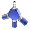 thumbnail image 1 of 3Way 1/4Inch Air Manifold Air Compressor Hose Quick Connect Fitting Air Splitter Blue, 1 of 7