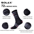 thumbnail image 2 of SOLAX Men's 72% Merino Wool Hiking Socks Outdoor Trail Trekking Cushioned Breathable Crew Socks 3 Pairs (LG Asst62), 2 of 9