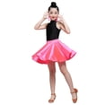 thumbnail image 5 of GYRATEDREAM Kids Girls Latin Dance Skirts Swing Ballroom Dance Skirt Party Costume Ruffle Pleated Practice Dress for 9-10Y Pink, 5 of 6