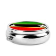 thumbnail image 3 of Round Pill Box 3 Compartment Medicine Pill Case St.Kitts And Nevis Large Flag Portable Pill Box For Pocket Purse Pill Box, 3 of 6