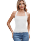 thumbnail image 2 of Camisetas Sin Mangas de Canalé para Mujer (2025), de Punto con Cuello Cuadrado, Básicas e Informales de Verano. L, 2 of 8