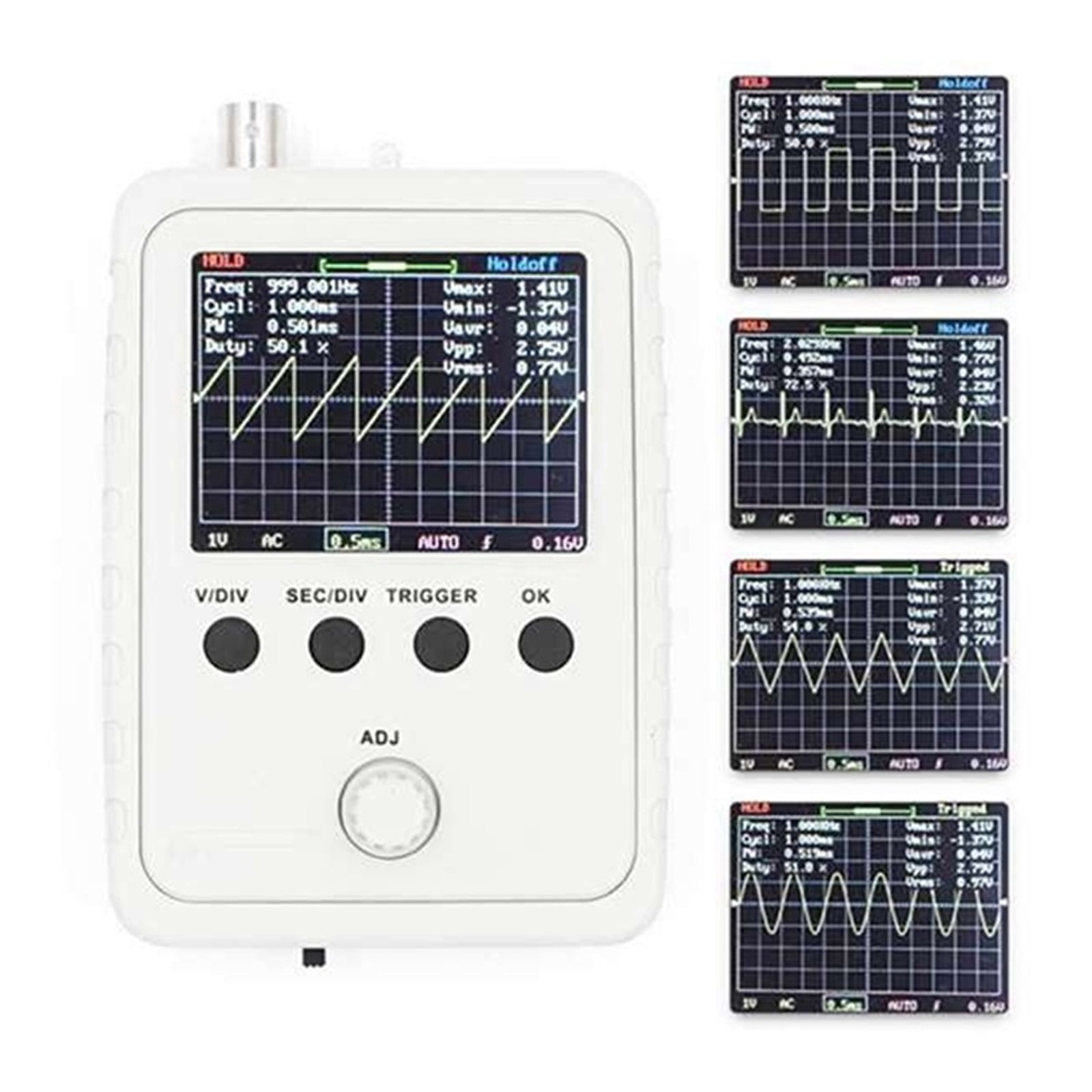 Assembled Oscilloscope Digital Multimeter With Firmware BNC Probe Included White ,Professional Designed