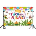 thumbnail image 3 of Taco Bout a Baby Backdrop,Mexican Fiesta Baby Shower Decorations,Gender Reveal Party Supplies,Neutral Cactus Mexico Photography Background,Boho Paper Flower Cowboy Hat Studio Shoot Props -7x5FT, 3 of 5