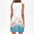 thumbnail image 5 of Womens Summer Dresses 2026 Loose V Neck Sleeveless Sundresses Swimsuit Coverup with Pockets Floral White XL, 5 of 8