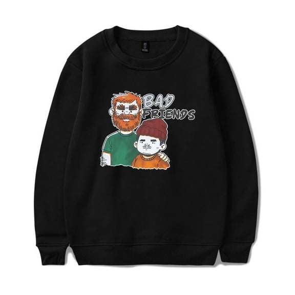 Andrew Santino Bad Friends Merch Long Sleeve Crewneck Sweatshirt Men/Women Unsiex Fashion Streetwear