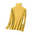 thumbnail image 2 of Felirenzacia Women's Turtleneck Undershirt, Solid Color Long Sleeve Pullover Casual Loungewear Fall Layered Top, L-2XL, 2 of 5