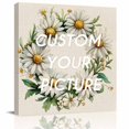 thumbnail image 2 of White Daisy Wall Art Painting on Canvas, Spring Flowers Watercolor Floral Beige Canvas Art Home Prints Wall Art Framed Modern Artwork for Living Room Bedroom Wall Decor 8x8in, 2 of 9