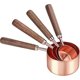 thumbnail image 2 of cuillres Et Tasses Mesurer En Acier Inoxydable, Lot De 8, 4 Cuillres Mesurer, 4 Tasses Mesurer, Manche En Bois, Cuillere Doseuse Pour Mesurer S, 2 of 5