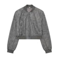 thumbnail image 7 of Autumn New Women's Clothing Fashion Simple Stand Collar Motorcycle Style Short Washed Leather Jacket - Lotus Root Color - S, 7 of 7