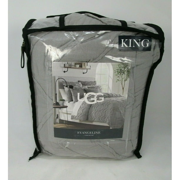 UGG Evangeline King Duvet Cover In Seal Grey