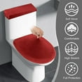 thumbnail image 3 of Toilet Lid Cover and Toilet Tank Lid Cover,Happon 2 Pcs Replacement Toilet Lid Covers Toilet Tank Cover with Elastic Bottom,Universal Toilet Tank Lid Toilet Top Cover for Bathroom Decor, Red, 3 of 7