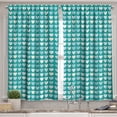 thumbnail image 2 of Ambesonne Valentine's Day Valance & Curtain, Heart, 55"x30", Jade Green Seafoam Cream, 2 of 6